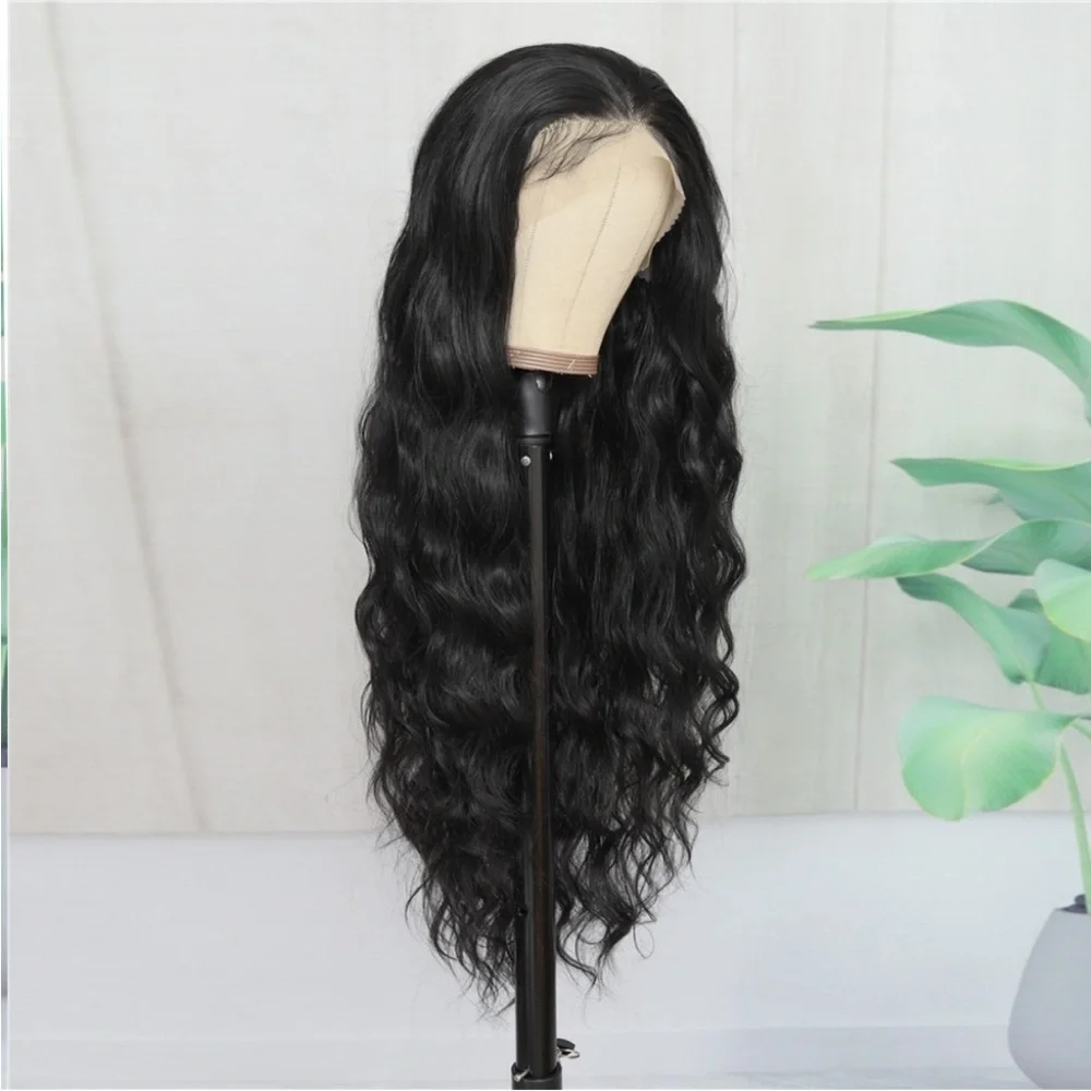 26” BLACK  BODY WAVY Beautiful Lace Front NEW